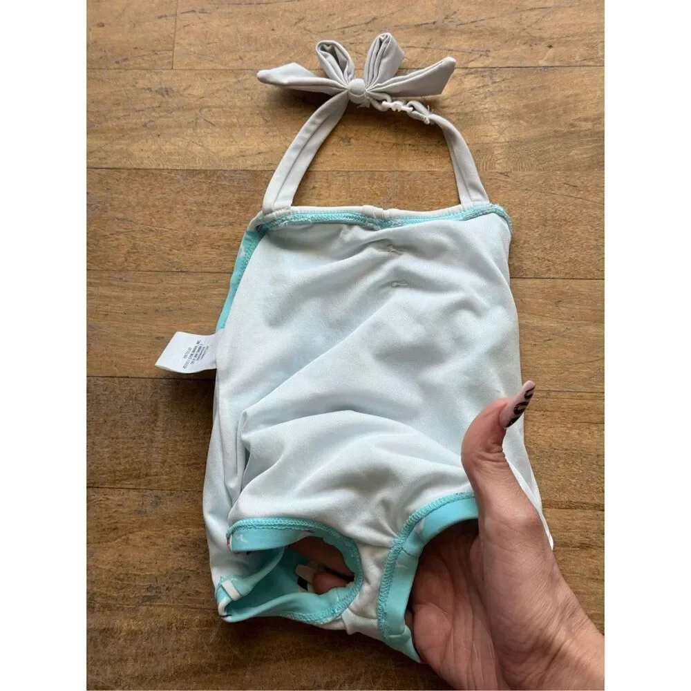 NWOT Janie And Jack Retro Sailboat Sailor One Piece Swimsuit Baby Girl 3-6 Month